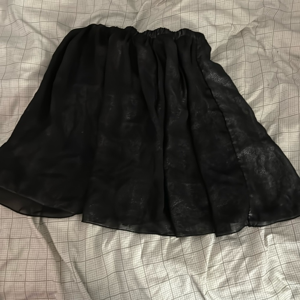 Sparkly Mesh Black Short Skirt